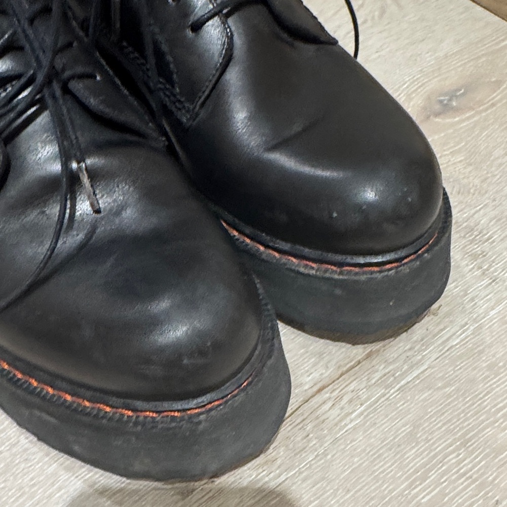 R13 Black single stack leather boots - Picture 9 of 9